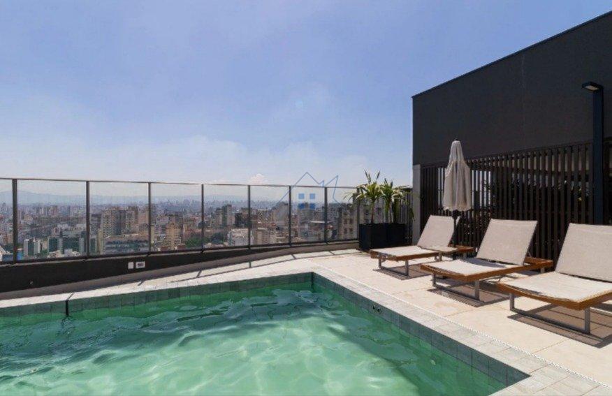 Studio Reformado e Mobiliado na República 24,90m² Rua Bento Freitas São Paulo - 