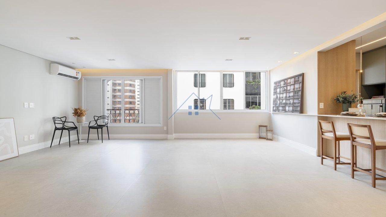 Apartamento na Vila Nova Conceição com 130m² 2 dorm 1 suíte 1 vaga Rua Domingos Fernandes São Paulo - 