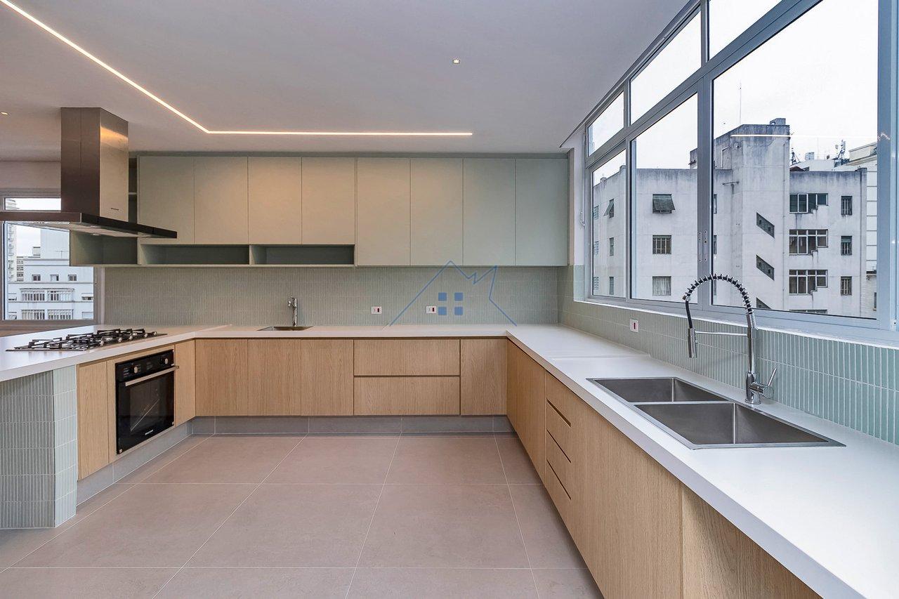 Apartamento em Higienópolis com 230m² 3 dorm 1 suíte 2 vagas Rua Maranhão São Paulo - 