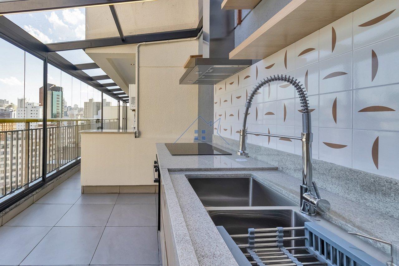 Cobertura 70m² em Santa Cecília 1 dorm 1 vaga Avenida Duque de Caxias São Paulo - 