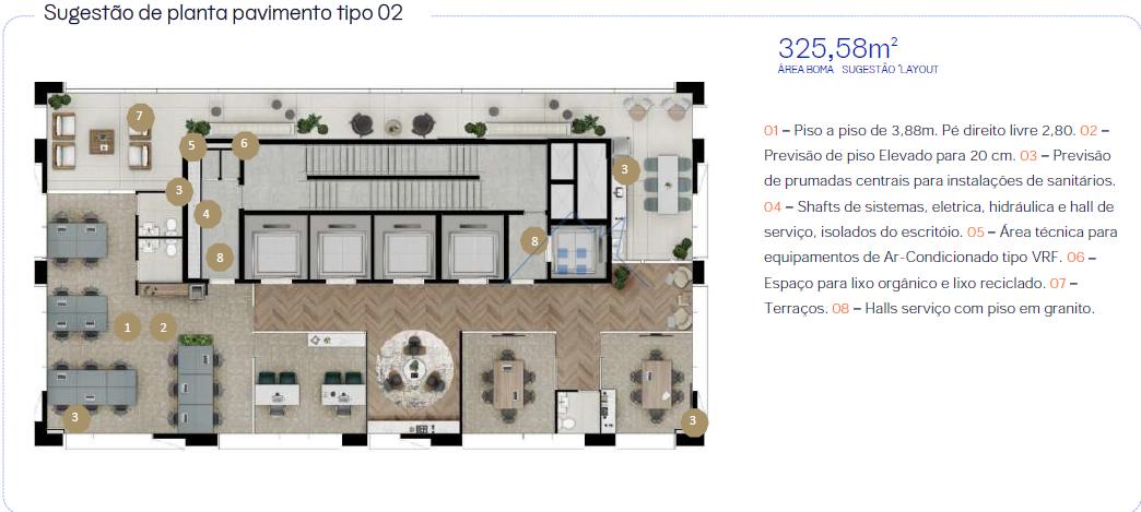 Conjunto Comercial Laje no Itaim Bibi 608,41m² Rua Leopoldo Couto Magalhães Júnior São Paulo - 