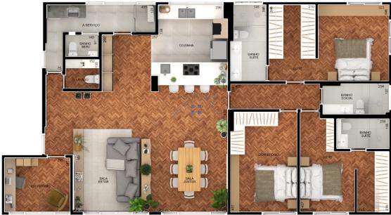 Apartamento 158m² no Jd Paulista 3 dorms sendo 2 suítes 1 vaga Alameda Casa Branca São Paulo - 