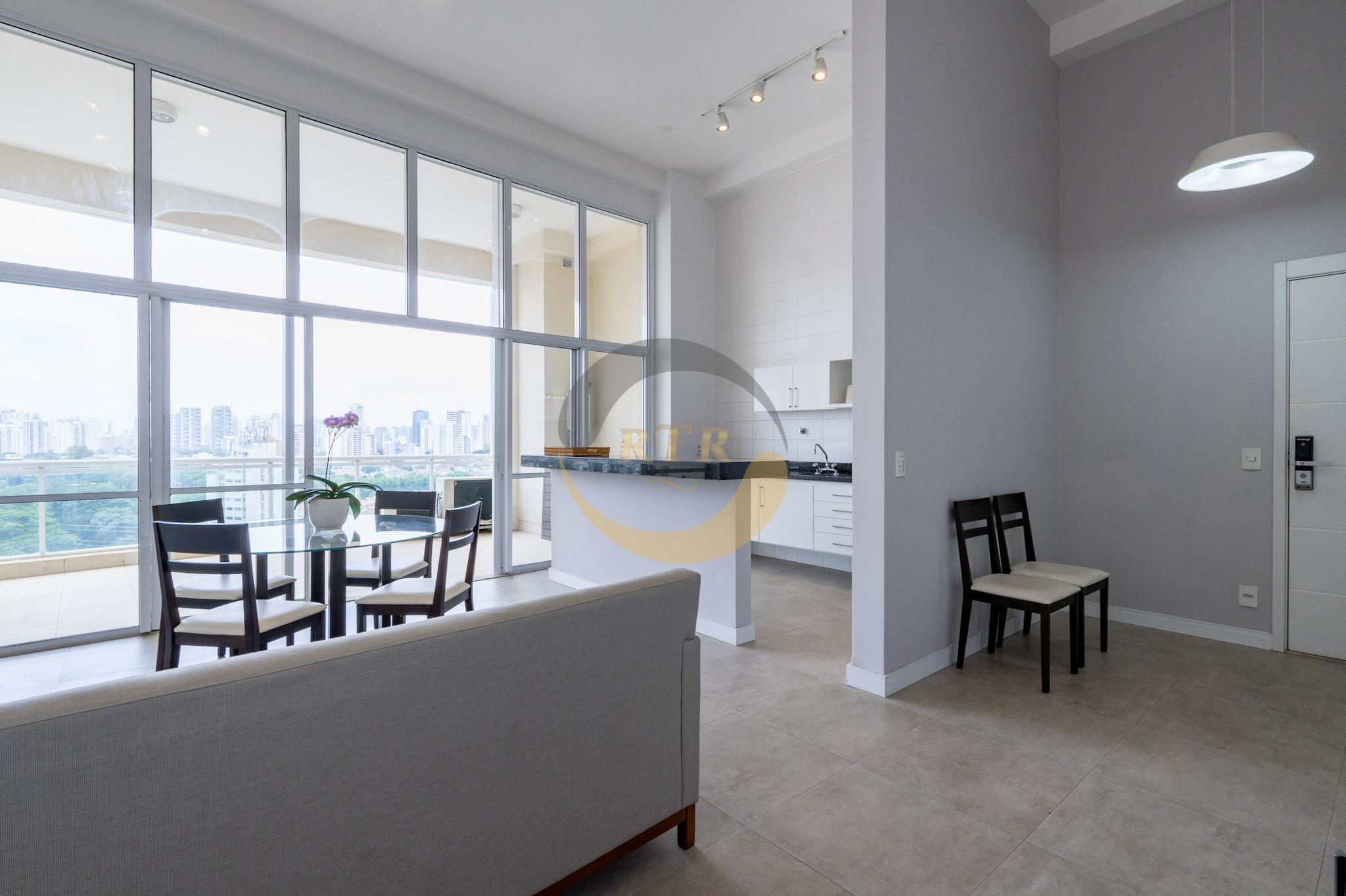 Loft 85 M&sup2;, Brooklin, Luxo, Conforto, 1 Su&iacute;te, 2 banheiros, 2 vagas, Vista maravilhosa  São Paulo - 