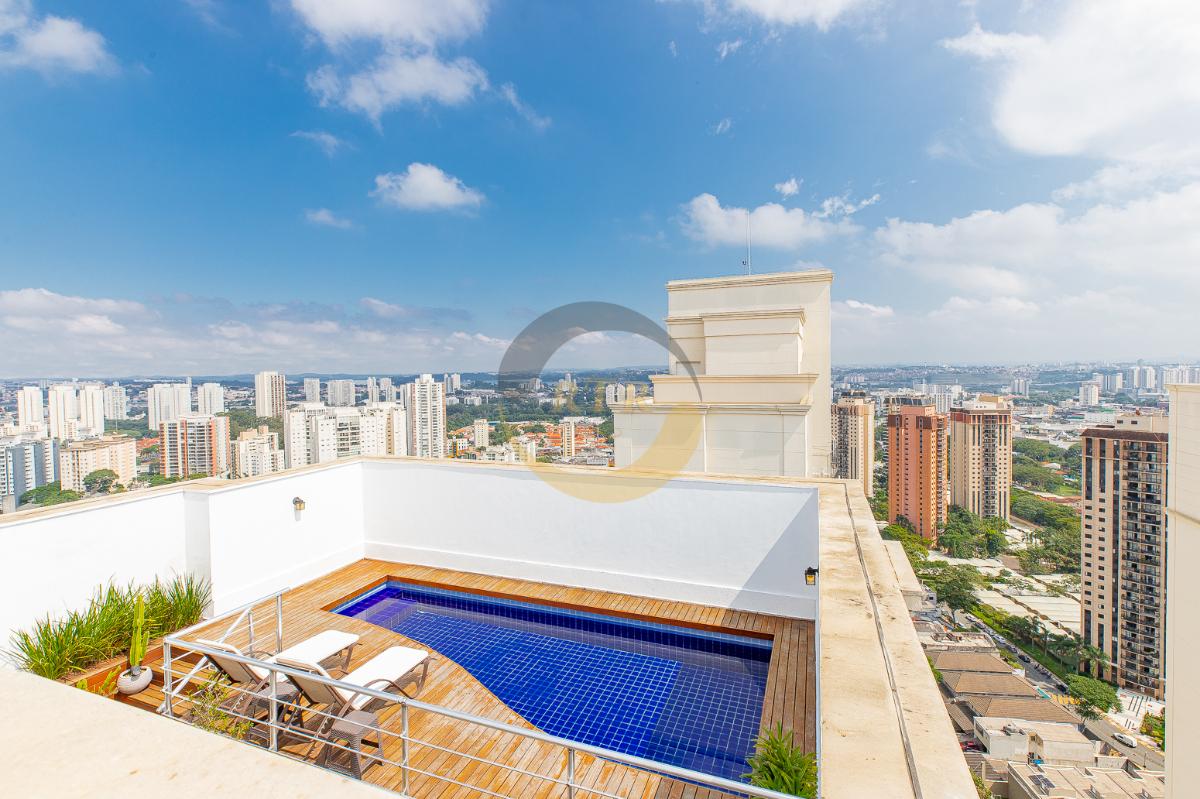 Cobertura Duplex com Piscina, 4 quartos no Alto da Boa Vista, S&atilde;o Paulo, Vista maravilhosa  São Paulo - 