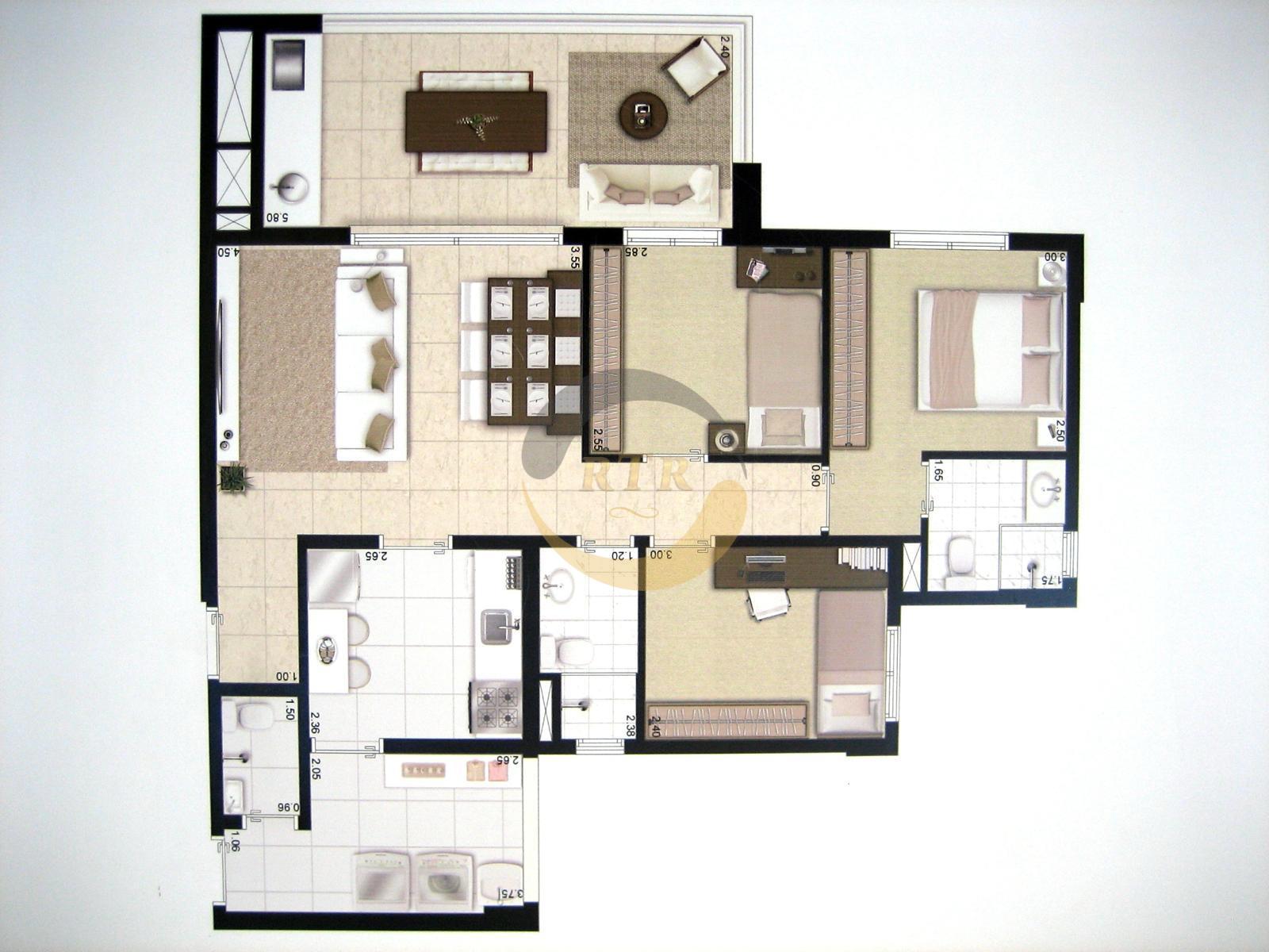 More na Granja Julieta, Apartamento, 95m&sup2;, Su&iacute;te, Varanda Gourmet, 2 Vaga, lazer de clube  São Paulo - 
