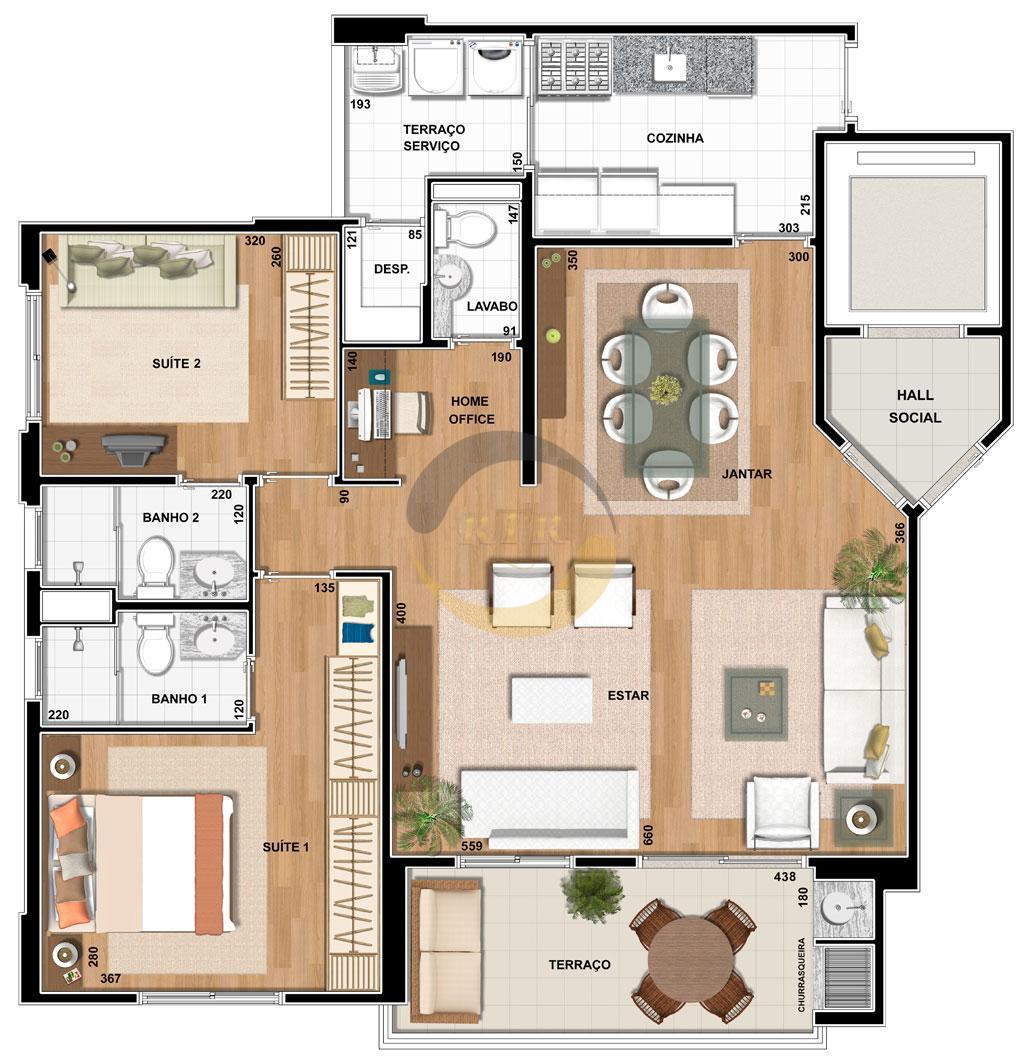 Ch&aacute;cara Santo Ant&ocirc;nio, Apartamento, 95m&sup2;, Varanda gourmet, Vista, 2 vagas, Lazer completo  São Paulo - 