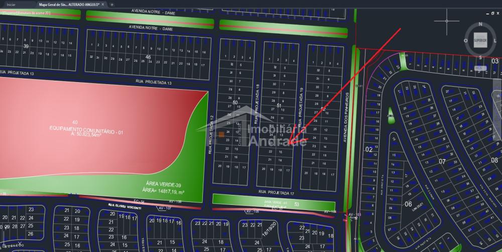 Terreno &aacute; venda no Residencial Paris  Sinop - 