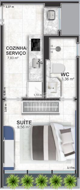 Apartamento, 1 quarto, 28 m² - Foto 5