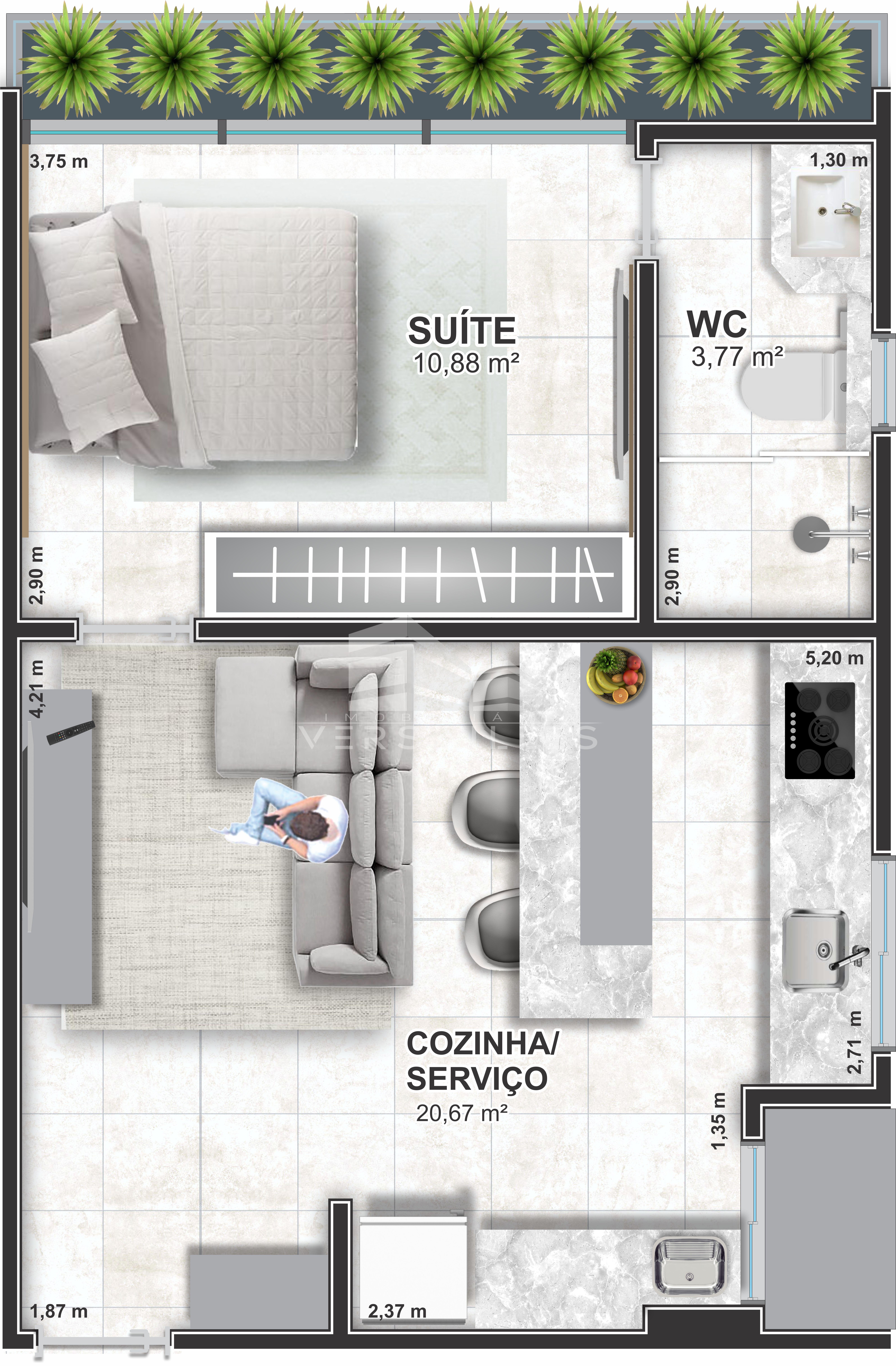 Apartamento, 1 quarto, 43 m² - Foto 5