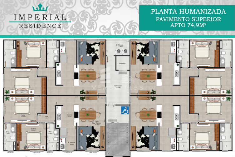 Apartamento, 2 quartos, 75 m² - Foto 2