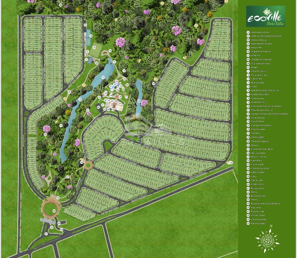 lote no Ecoville com ótima localização Avenida Engenheiro Anysio da Rocha Compasso Porto Velho - 