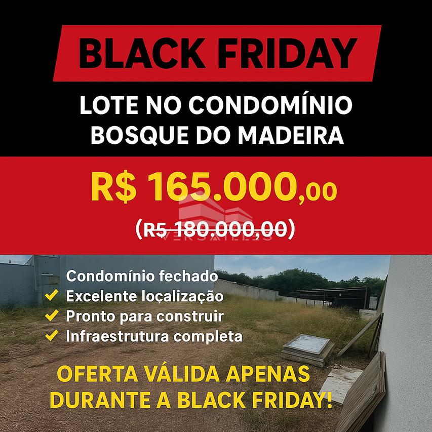 Excelente lote no Cond. Bosque do Madeira por R$ 165 mil Estrada Santo Antônio Porto Velho - 