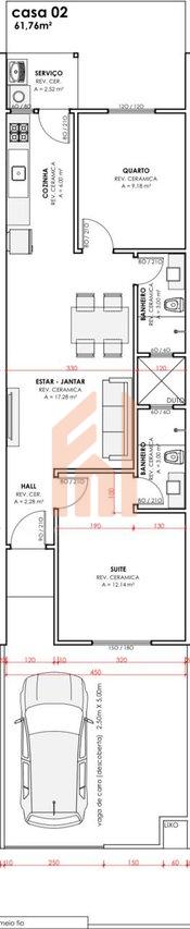 Casa térrea, NOVA, com 2 quartos sendo 1 suíte - Camboriú - 