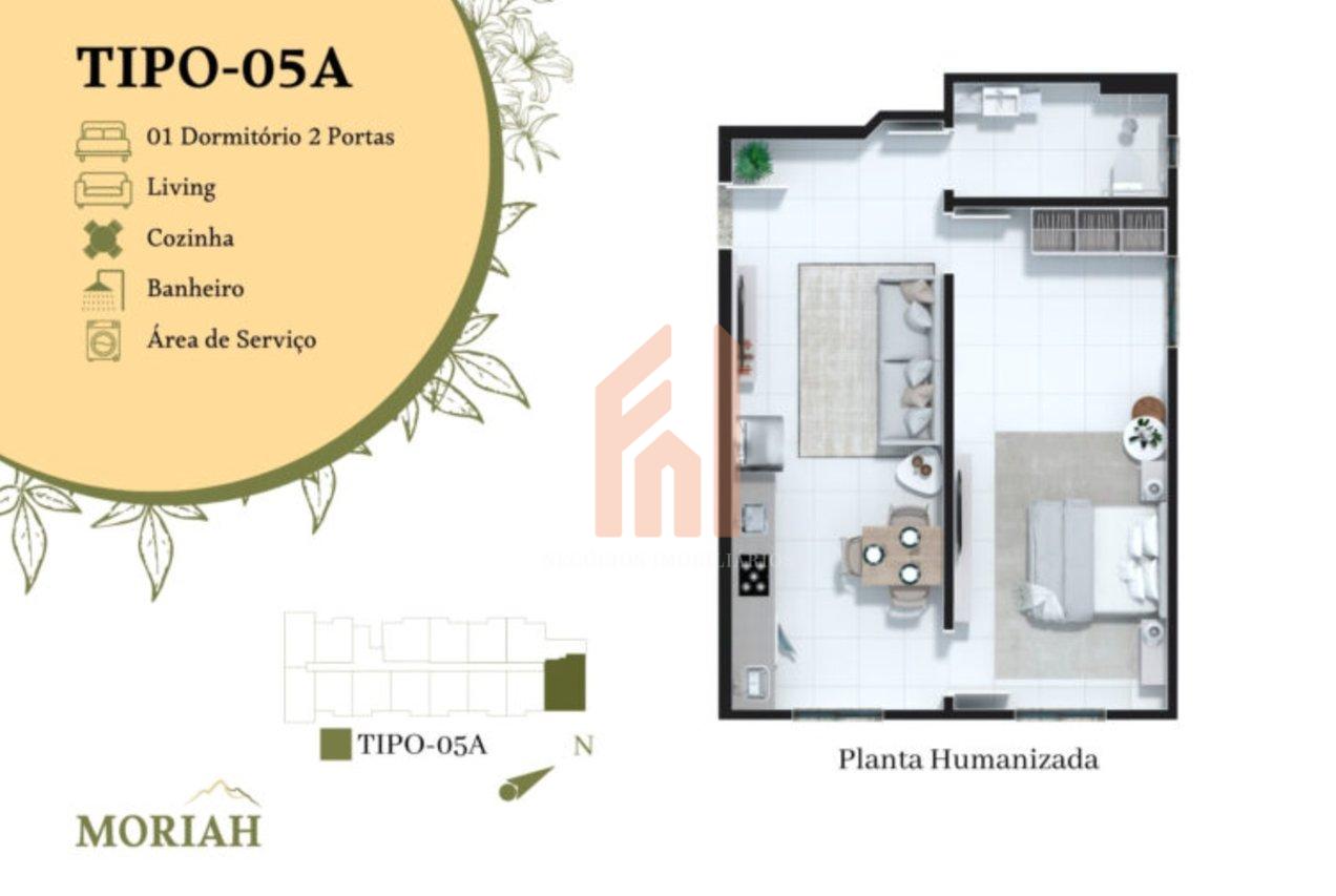 RESIDENCIAL MORIAH, apartamentos de 01 dormitório com entrada a partir de R$7.300,00 Osvaldo Minella Camboriú - 